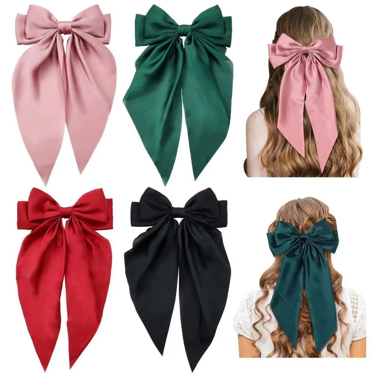 Silk Ribbon Bow Hair Cilp